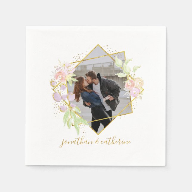 Serviette En Papier Photo aquarelle moderne (Devant)