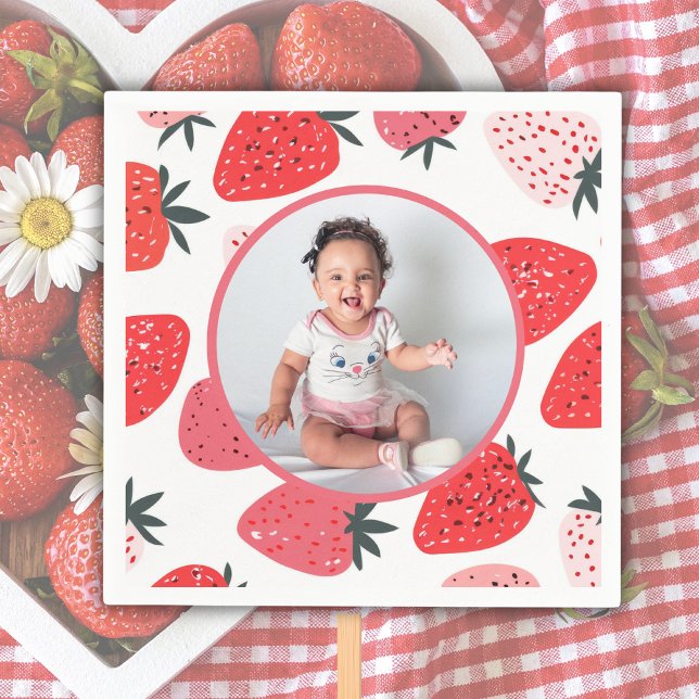 Serviette En Papier Photo Berry Première Fête d'anniversaire aux frais (Créateur téléchargé)