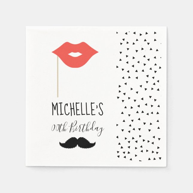 Serviette En Papier Photo Booth Party personnalisée (Devant)