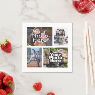 Serviette En Papier Photo Collage personnalisé Image numérique