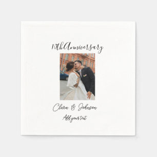 Serviette En Papier photo de 10 ans de mariage couple Romanti