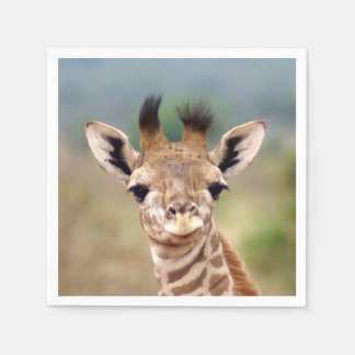 Serviette En Papier Photo de bébé girafe, Kenya, Afrique | Cocktail