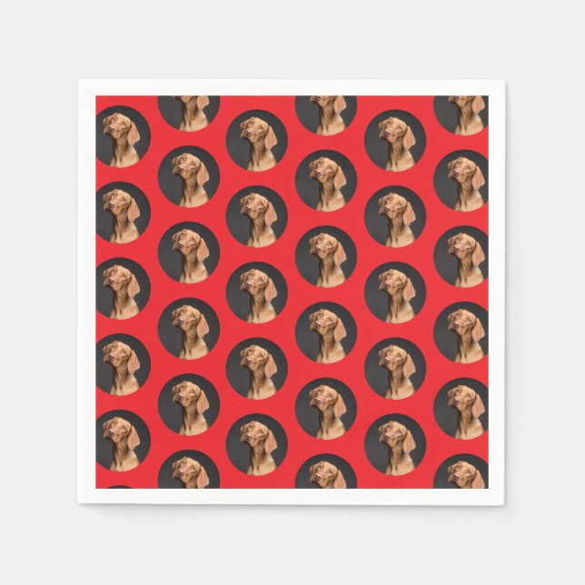 Serviette En Papier Photo de chien mignon moderne  (Devant)