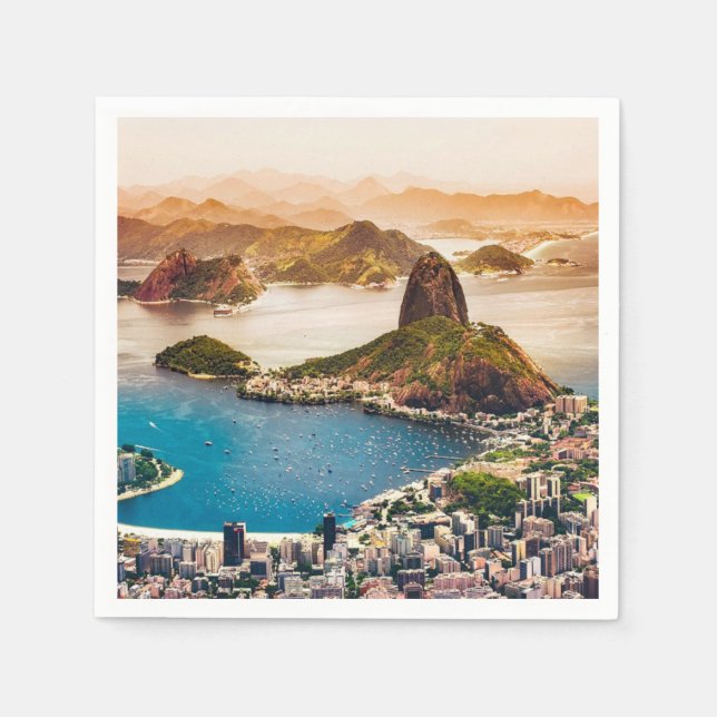 Serviette En Papier Photo de la ville de Rio de Janeiro (Devant)