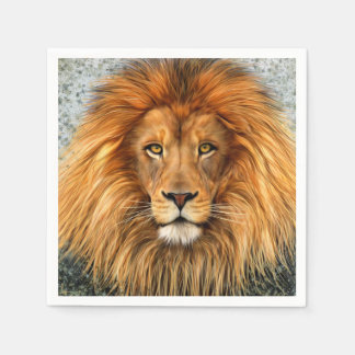 Serviette En Papier Photo de lion Peinture image