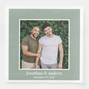 Serviette En Papier Photo de mariage LGBTQ