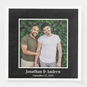 Serviette En Papier Photo de mariage LGBTQ