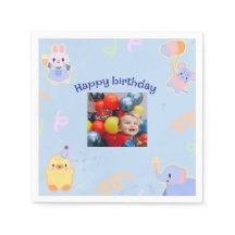 Photo de Noël personnalisée Napkin