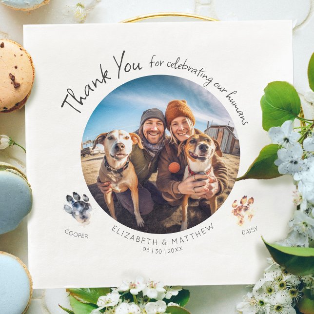 Serviette En Papier Photo de Paw-tographe personnalisable avec vos chi (Créateur téléchargé)