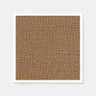 Serviette En Papier Photo de toile de jute de jute de brun foncé