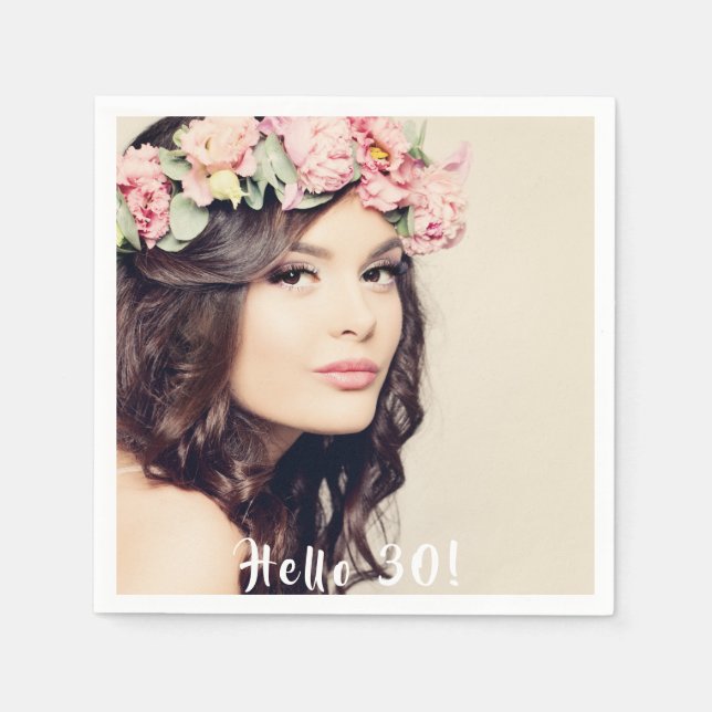 Serviette En Papier photo du 30e anniversaire (Devant)