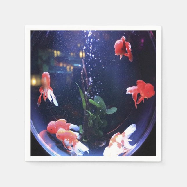 Serviette En Papier Photo du bol de poisson (Devant)