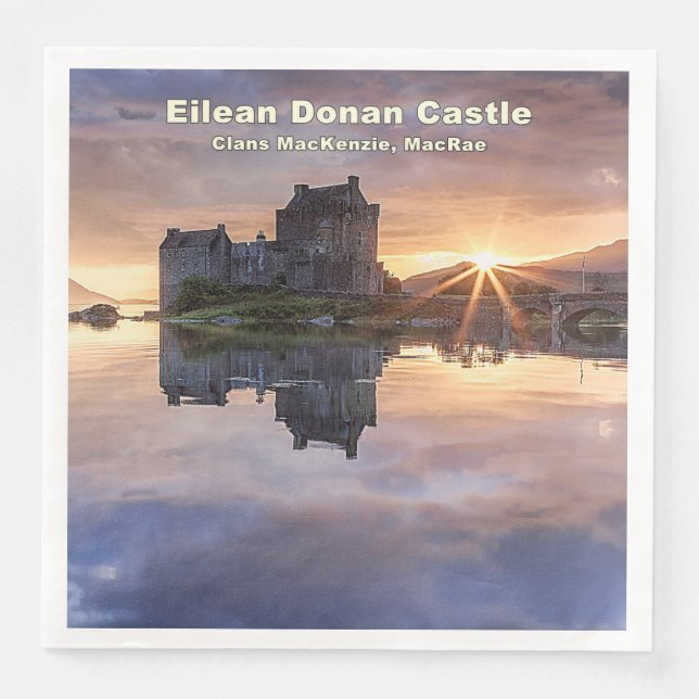 Serviette En Papier Photo du château Eilean Donan de MacKenzie MacRae (Devant)