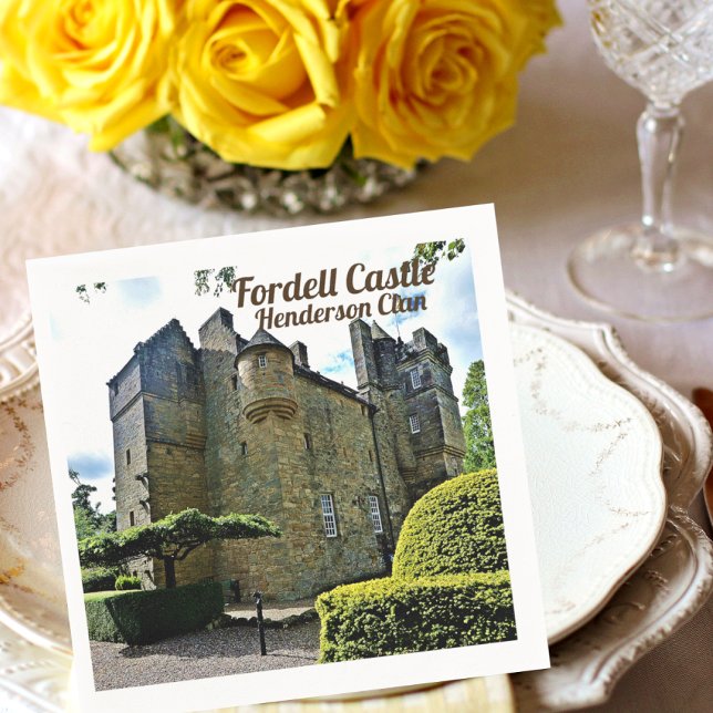 Serviette En Papier Photo du château Fordell du clan écossais Henderso (Créateur téléchargé)