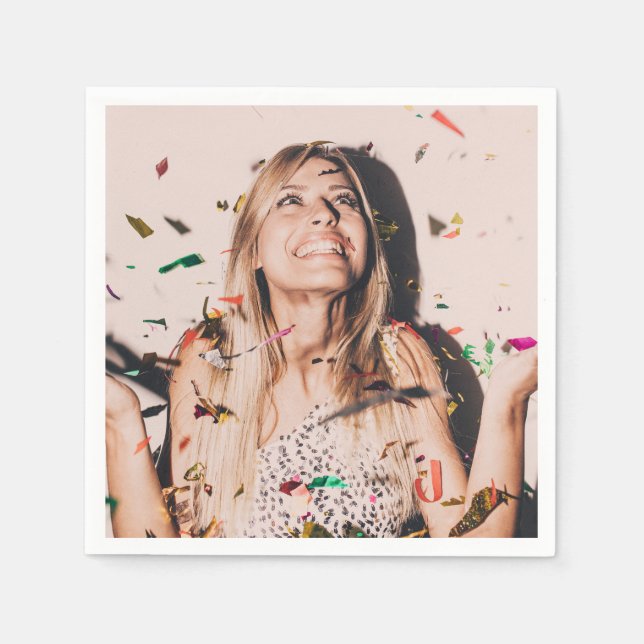 Serviette En Papier Photo du visage de la mariée pour la douche de mar (Devant)