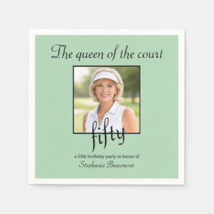 Serviette En Papier Photo élégant de tennis pour femmes Fête d'anniver