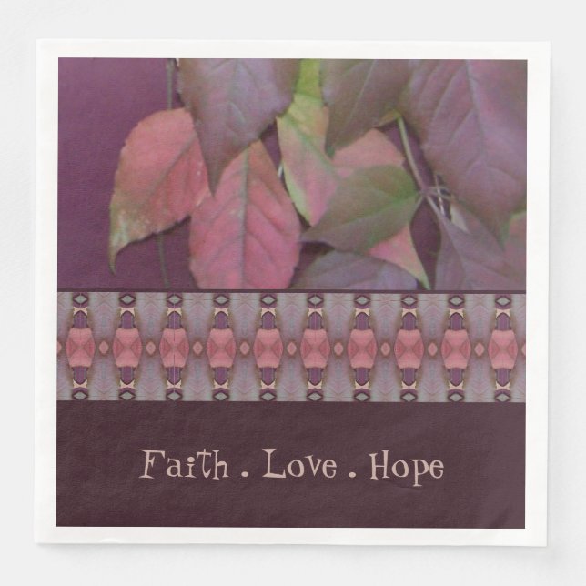 Serviette En Papier Photo Feuille d'automne (Devant)