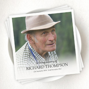 Serviette En Papier Photo funéraire Mémorial personnalisé