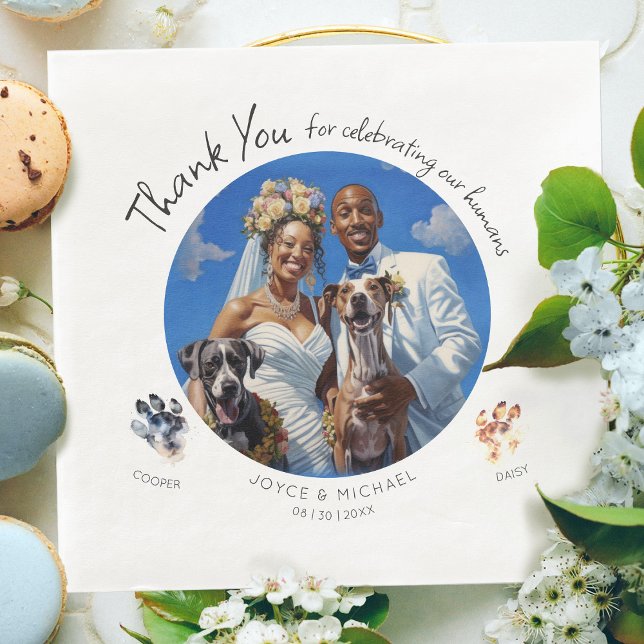 Serviette En Papier Photo Paw-tograph personnalisable avec vos chiens (Créateur téléchargé)