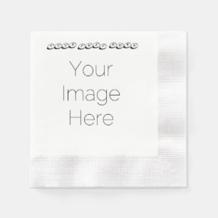 Serviette En Papier Photo personnalisé & Texte Fête Mariage, anniversa