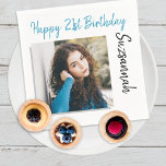 Serviette En Papier Photo personnalisée 21e Joyeux Modèle de fête d'an<br><div class="desc">Customisez le texte de célébration avec votre message approprié. Remplacez la photo de l'espace réservé par votre photo. Remplissez les champs du modèle, supprimez le texte ou cliquez sur personnaliser pour sélectionner le style, la taille et la couleur de police que vous préférez. Photographie de l'espace avec l'aimable autorisation de...</div>