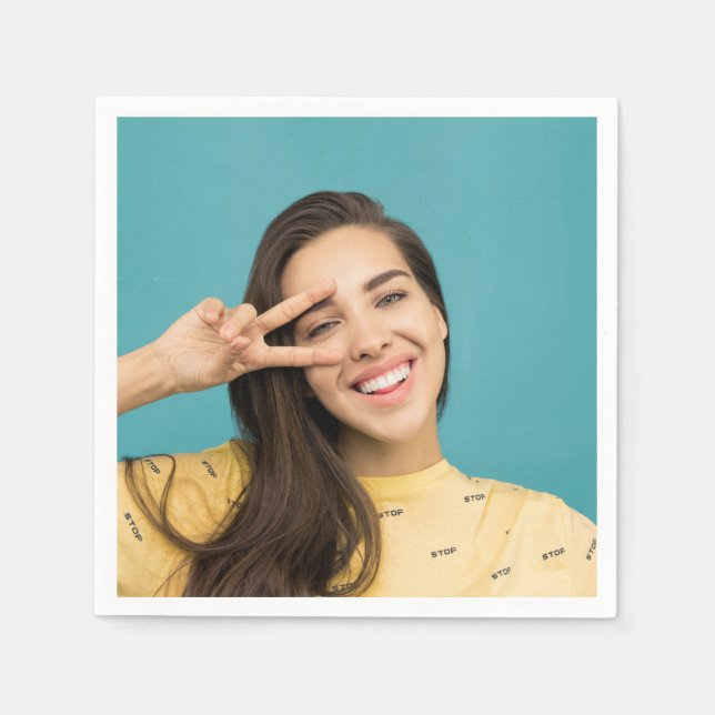 Serviette En Papier Photo personnalisée amusante (Devant)