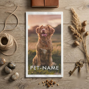 Serviette En Papier Photo personnalisée avec le nom de votre chien