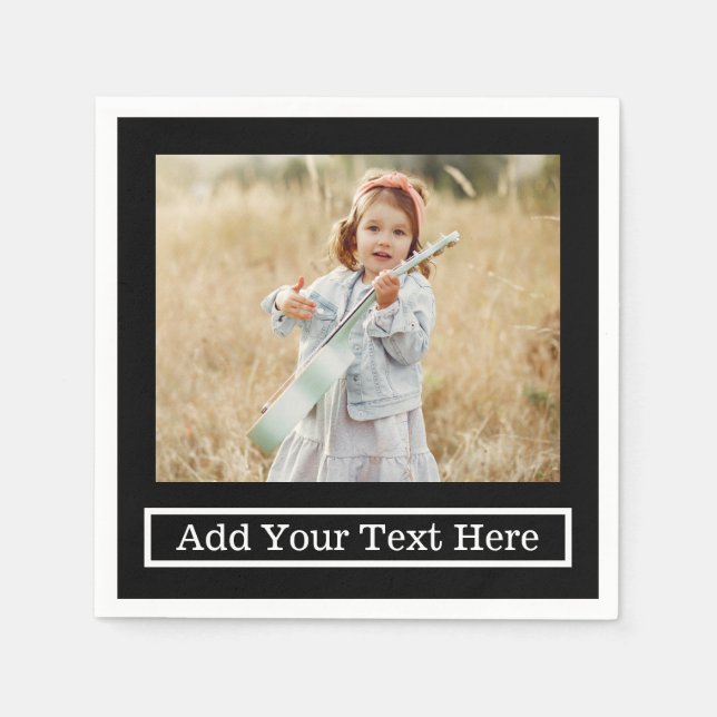 Serviette En Papier Photo Personnalisée Avec Naples Texte (Devant)