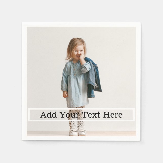 Serviette En Papier Photo Personnalisée Avec Naples Texte (Devant)