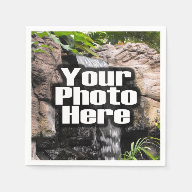 Serviette En Papier Photo personnalisée couleur complète personnalisée (Devant)