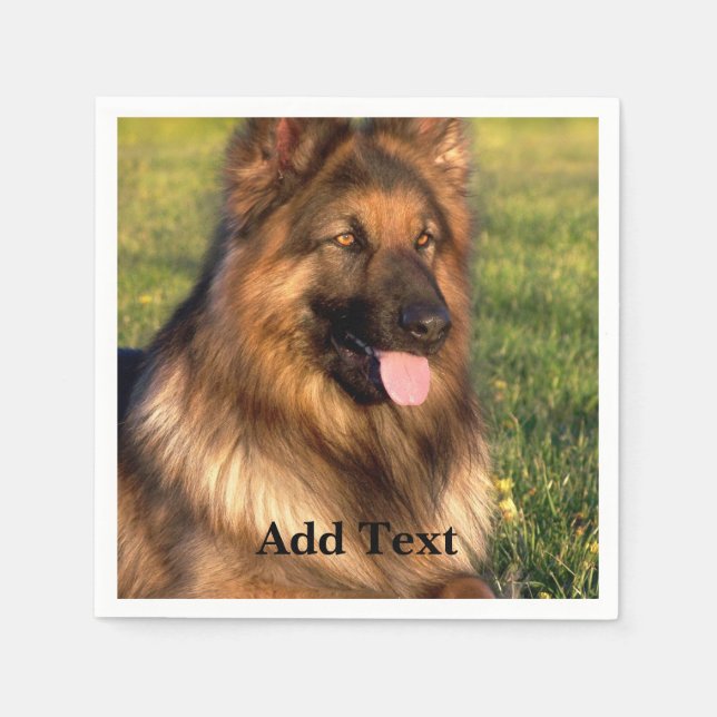 Serviette En Papier Photo personnalisée et texte personnalisé (Devant)