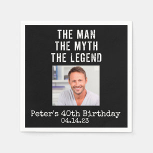 Serviette En Papier Photo personnalisée Papier d'anniversaire