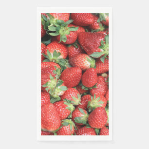 Serviette En Papier Photo Red Juicy Strawberries