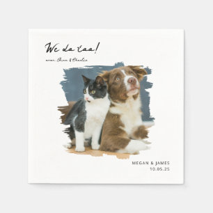 Serviette En Papier Photo unique que nous faisons trop Pet Chat Chien 