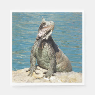 Serviette En Papier Photographie de la faune tropicale Iguana à St. Th