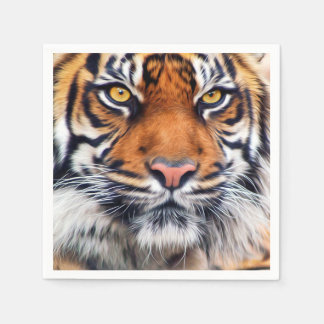 Serviette En Papier Photographie de Peinture de tigre de Sibérie