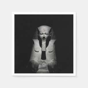 Serviette En Papier Photographie du roi pharaon en noir et blanc