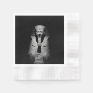 Serviette En Papier Photographie du roi pharaon en noir et blanc