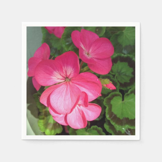 Serviette En Papier Photographie rose florale (Devant)