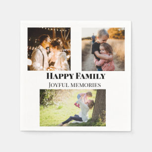 Serviette En Papier photos de famille souvenirs ajoutent nom de famill