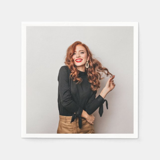 Serviette En Papier Photos Personnalisées Partie Selfie Photo Photogra (Devant)