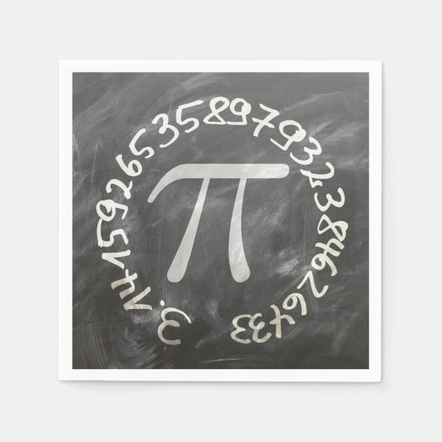 Serviette En Papier Pi Day PiDay Chalkboard Education (Devant)