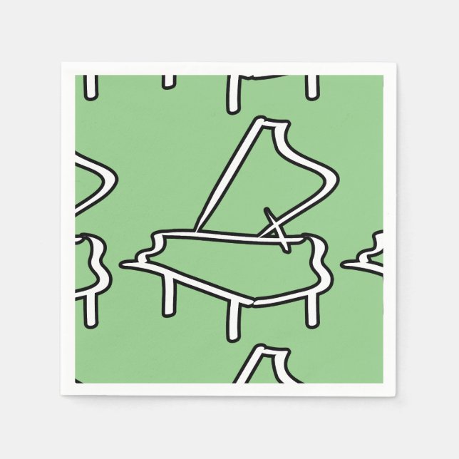 Serviette En Papier Piano  (Devant)