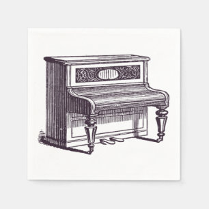 Serviette En Papier Piano droit vintage