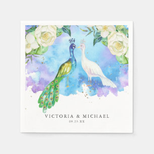 Serviette En Papier Pic tropical Floral   Monogramme botanique