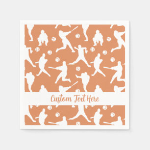 Serviette En Papier Picher de baseball Sports Batcher Personnaliser