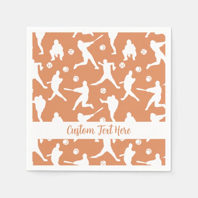 Serviette En Papier Picher de baseball Sports Batcher Personnaliser (Devant)