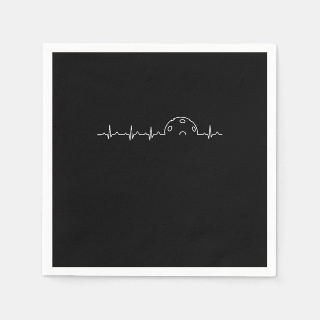 Serviette En Papier Pickle Ball Player Heartbeat Dink Pickleball Sport (Devant)