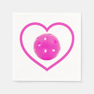 Serviette En Papier Pickleball amour pink pickball sport rose