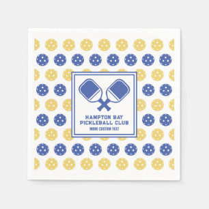 Serviette En Papier Pickleball Club Jardin Pickleball Court Texte pers